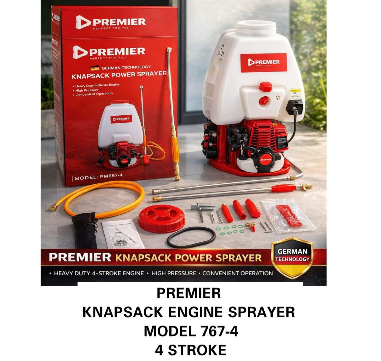 Premier High Capacity 4 Stroke Engine Sprayer Knapsack Power Sprayer Agricultural Sprayer