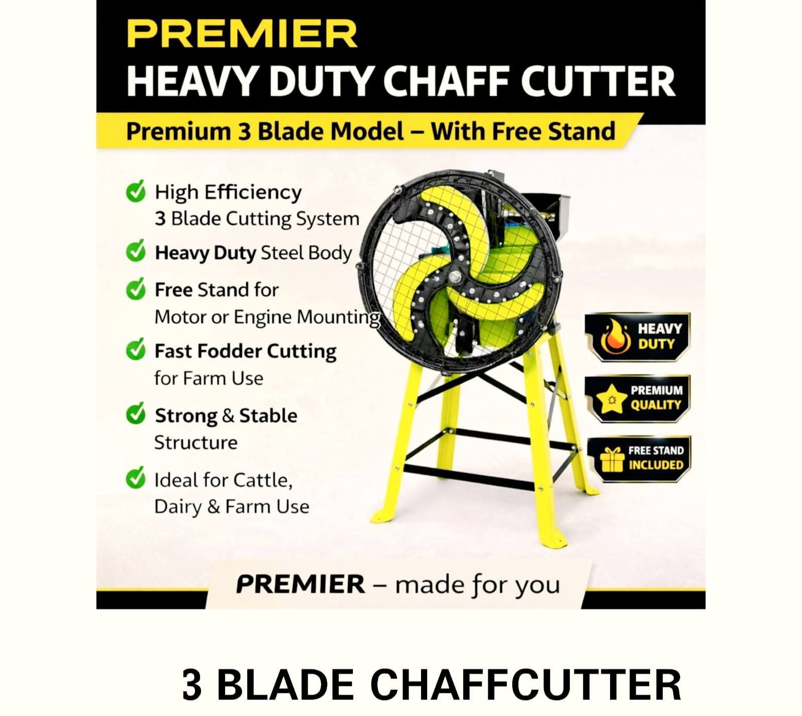 Premier Germany 3 Blade Chaff Cutter