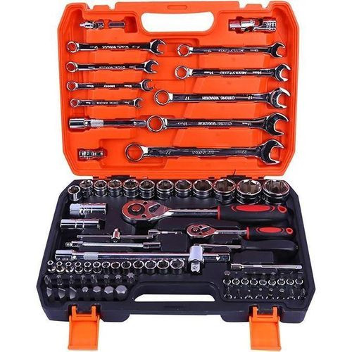 82 PCS Mechanic Socket Tool Kit Set, Professional Car Repair Tool Wrench Set Batch Head Ratchet Pawl Socket Spanner Screwdriver